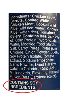 Allergens on Ingredient Label Picture